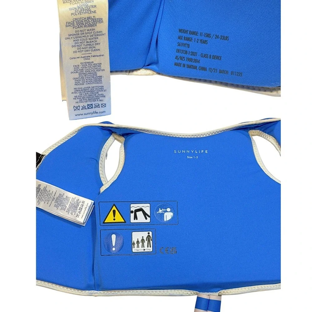 Sunnylife Tino the Tiger Swim Vest 1-2 Years Blue